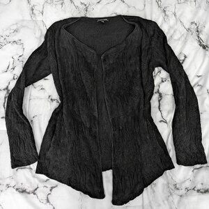 Black Jacquard Open Cardigan / Jacket - Gothic Bohemian, Whimsygoth, Boho